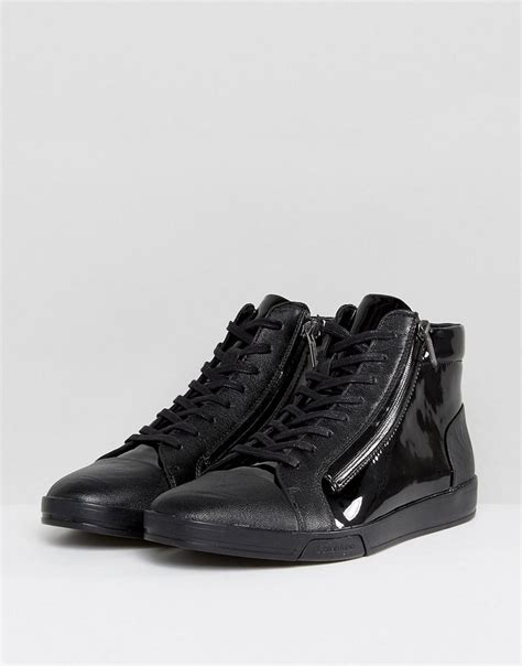 cheap calvin klein trainers|Calvin Klein high top trainers.